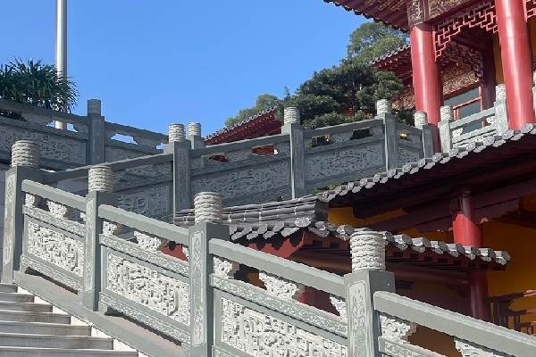 大连道观仿古石栏杆厂家 案例展示